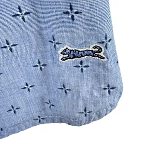 Le‎ Tigre Blue Patterned Collared Long Sleeve Cotton Button Up Size L Size L thumbnail 4