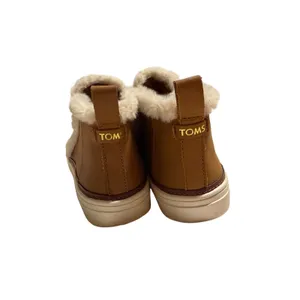 TOMS Women Brown Faux Shearling Trim Ankle Boots Slip On Sneaker Bootie 10018928 thumbnail 9