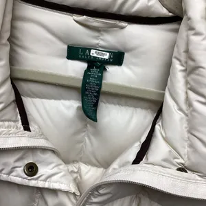 Lauren Ralph Lauren down puffer jacket Off white. Size Large thumbnail 6