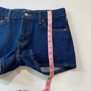 Abercrombie & Fitch Low Rise Mini Denim Shorts Size 25 Dark Wash Y2K thumbnail 6