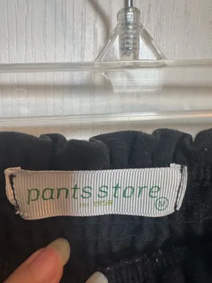 The pants store posh short cottonish Black Smocked Waistband Shorts thumbnail 3