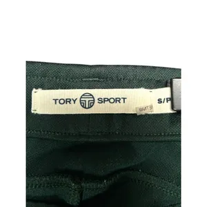 Tory Burch‎ Sport Womens Green White Track Pants Athletic Zip Leg Streetwear S thumbnail 3