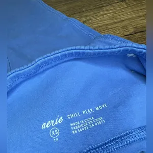 Aerie Blue Ribbed Pocket Legging XS thumbnail 2