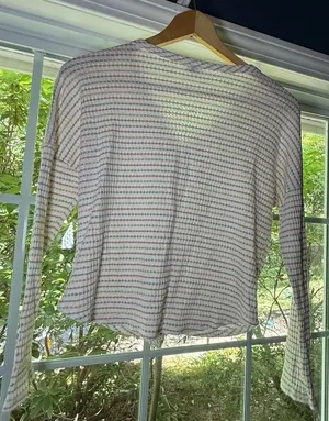 Paper Crane Women's Waffle Knit Long Sleeve Button-Down Tie-Front Cardigan Top thumbnail 4