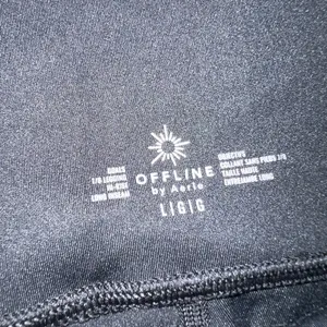 Aerie Offline Goals Hi Rise 7/8 Legging in True Black Size Large Long NWT thumbnail 10
