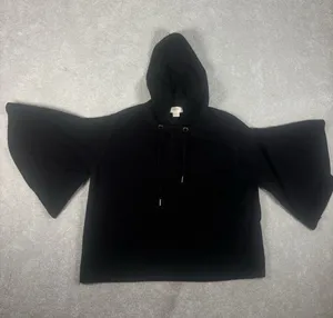 black anthropologie poncho sweater hooded small‎ Bell Sleeves Soft Thick thumbnail 1