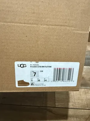 UGG Tan Platform Slip-On Suede Boots thumbnail 7