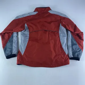 Columbia Jacket Womens Medium Red Gray Windbreaker Packable Full‎ Zip Ladies thumbnail 6