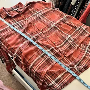 American Eagle Oversized Soft Cotton Flannel Button Long Sleeve Shirt Size Small thumbnail 10
