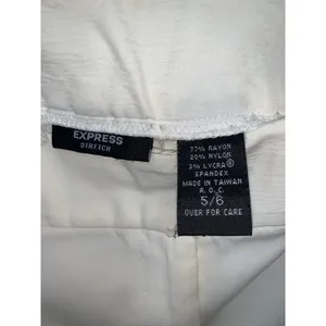 Express Women's Cropped Stretch Pants White Size 5/6‎ Casual Chic thumbnail 4
