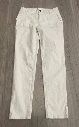 1822 Denim Off-White Straight-Leg Pants thumbnail 1