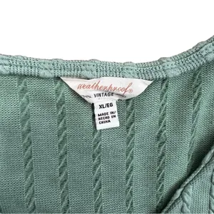 Weatherproof Vintage Ribbed Tie Front Blouse Henley Boho Knit Short Sleeve Top thumbnail 6