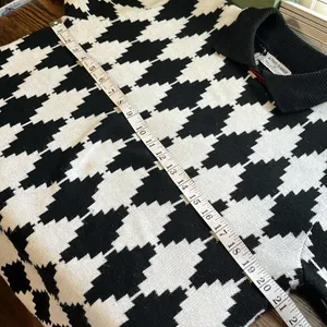 Vintage 90s Argyle Pullover Sweater Unisex Minimalist Classic winter cottagecore thumbnail 5