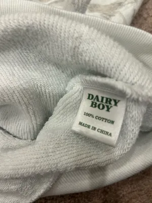 DAIRY BOY Teddy Brown Cream Woodland Camo Crew Sweatshirt XS Cotton Sold Out thumbnail 7