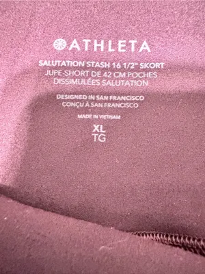 Athleta Salutation Stash 16.5” Skort XL Burgundy Plum Athletic Tennis Golf thumbnail 6