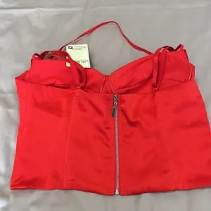 NWT Say what? Red size large zip back adjustable spaghetti strap camisole thumbnail 3