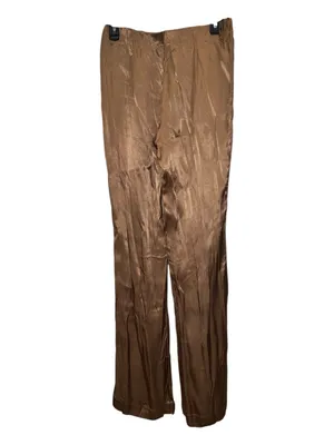 ASTR The Label Amiah Bronze Satin Strappy Wide Leg Pants M NWOT thumbnail 4