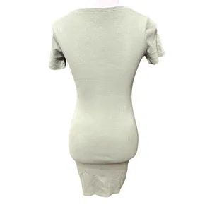 Open Edit Ribbed Bodycon Dress Sage Green Short Sleeve TShirt Dress XXS NWOT thumbnail 6
