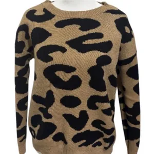 Leopard Print Sweater - Tan and Black thumbnail 9