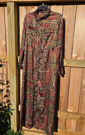 NWOT Urban Modesty Colorful Print Button Dress XL thumbnail 1