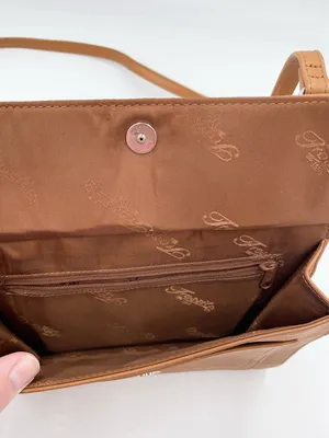 Vintage Fossil Double Sided Flap Crossbody Bag Purse Brown Tan Leather Bohemian thumbnail 6