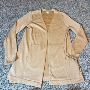 Duluth Trading Co Long Sleeve Open‎ Front Cardigan Sweater Tan M thumbnail 1