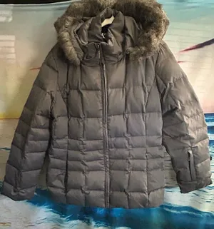 Calvin Klein Women’s Quilted Hooded Puffer Jacket with Faux Fur Trim XL thumbnail 1