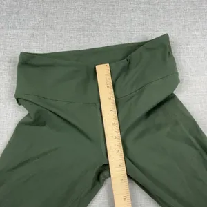 Alo Yoga High Waist Moto Leggings Womens XS Olive Green Pintuck Mesh 27" thumbnail 6
