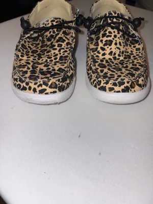 Corky Leopard Print Slip-Ons in Tan and Black Kayak style Size 7 thumbnail 2