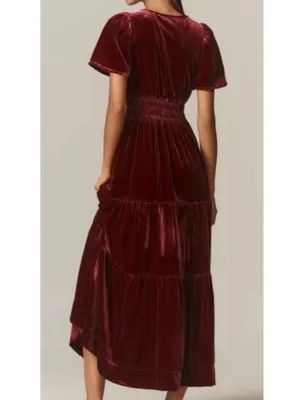 Anthropologie the Somerset Velvet Maxi Dress thumbnail 2