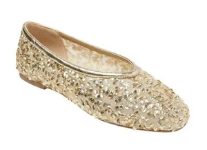 NWT A New Day Womens Sammie Ballet Flats 94685491 Gold Yellow 10M thumbnail 1