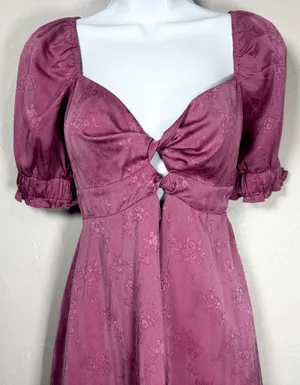 Gianni Bini Rose Pink Floral Jacquard Dress Size Large thumbnail 4
