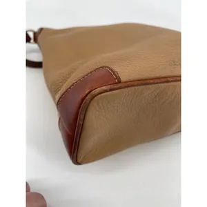 Dooney & Bourke Crossbody Bag‎ Leather Tan Brown Trim Zip Pocket Purse thumbnail 14
