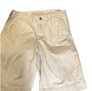 American Eagle Mens Chino Shorts Size 34 Beige Tan "Longer Length" Flat Front thumbnail 1