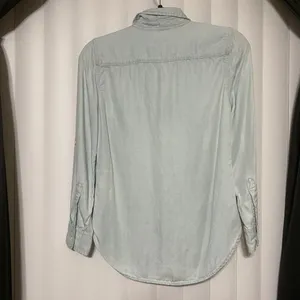 Talbots light denim long sleeve shirt, button down thumbnail 3