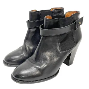 Madewell Size 7 Lonny‎ Leather Black Heeled Chelsea Ankle Boots Booties thumbnail 1