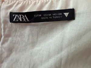 Zara Mint and Cream Tweed Strapless Bustier Top thumbnail 3