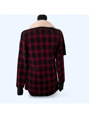 Vintage Abercrombie and Fitch cottagecore plaid sherpa lined jacket Size Small thumbnail 5