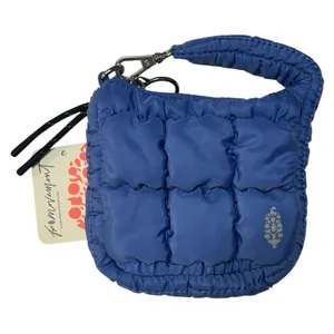 Free People Movement Quilted Micro Pouch Wristlet Bag Blueberry Logo Puffer thumbnail 2