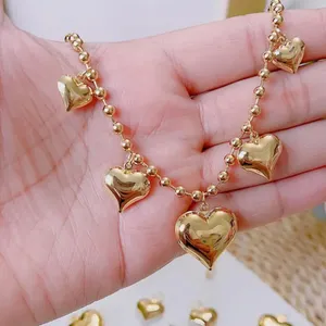 Source Unknown Fashion Hearts Charm Necklace For Women Gold Plated thumbnail 3