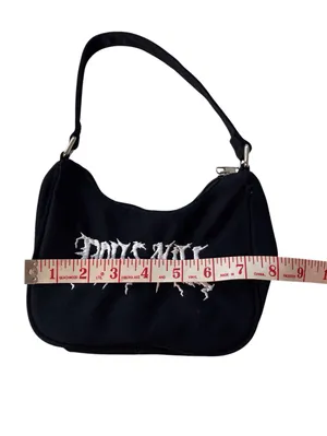 Dolls Kill Black Logo Mini Shoulder Belt Bag thumbnail 8