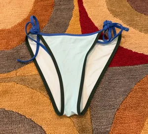 NWOT Aerie Cheeky Bikini Bottom Swim Swimwear Tie Side Mint Size Medium thumbnail 1