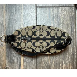 Coach Signature C Canvas Legacy Trim Hobo Shoulder Bag Purse Cosmetic 41642‎ Y2K thumbnail 3