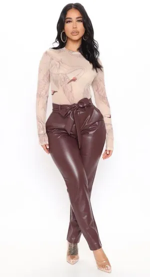 Blush Bodysuit Sheer Mesh Swan Print Long Sleeve Size Small thumbnail 2