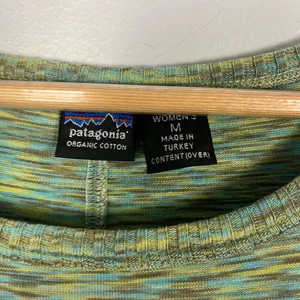 Patagonia high neck green mini dress size medium cotton hiking outdoors thumbnail 2