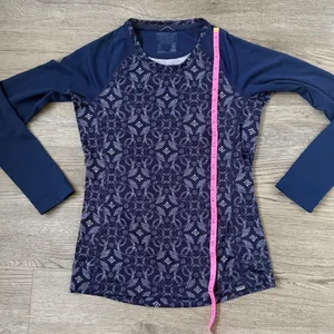 Patagonia Capilene‎ Midweight Crew Women's Small Artic Ox Geo Blue Baselayer Top thumbnail 12