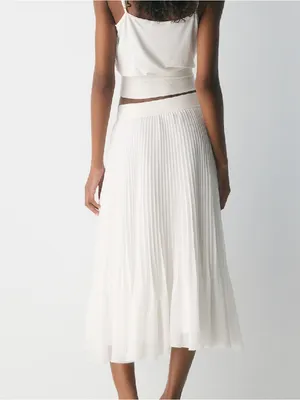 ARITZIA Wilfred Twirl Skirt Light Birch White Size XXS thumbnail 3
