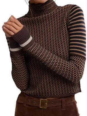 Free People Gamer Cuff Cotton Blend Sweater Top thumbnail 1