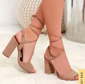 Steve Madden camel leather lace up heel thumbnail 1
