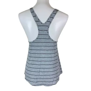 Lululemon Gray Stripe Racerback Tank Yoga Run Activewear Athleisure Slim Fit‎ 4 thumbnail 3